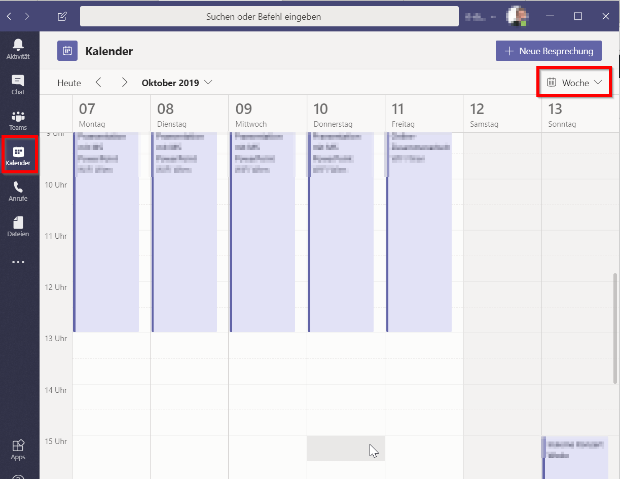 Neue Kalenderansicht MS Teams Microsoft Teams Blog